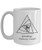Sacred Geometry Mug Gifts Spiraling Equilateral Triangles Ceramic Coffee Cup