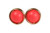 Neon Red Stud Earrings - Rose Gold or Yellow Wire Wrapped Swarovski Pearls Handmade