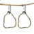 Freeform shape earrings brass in oxidized with sterling silver hooks style
