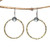 A circle earrings brass in oxidized with sterling silver hooks style