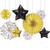 amscan New Year Gold Foil Starburst Decorating Kit 8 Ct. - Party Decoration
