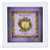 3dRose Image of Chicks in Flora Frame Happy Easter Purple Yellow - Quilt Squares -qs_333644_6-