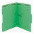 Smead WaterShed/CutLess Fastener File Folder, 2 Fasteners, Reinforced 1/3-Cut Tab, Letter Size, Green, 50 per Box (12142)