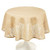 BROWARD LINENS Small Tablecloth Burlap Natural Round 36 Inch