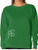 Irish Shamrock St. Patricks Day Clover Women Sweatshirt X-Large Green