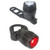 Muranba Bike Light Set USB Rechargeable Headlight Taillight  Plus Smart Bicycle Phone Mount Black