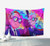 Shounenn Ri-ck and Mor-ty Psychedelic Color Art Wall Hanging Hippie Tapestries for Bedroom Living Room Dorm Party Wall Decor