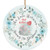 The Love Between Aunt and Niece Knows No Distance Ornament Keepsake - Holiday Flat Circle Porcelain Ceramic Ornament One Size Ceramic Circle Ornament/White