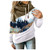 Hooded Sweatshirt Women Mountain Printed Pullover Long Sleeve Sweatshirt Shirts Tops Plus Size Hoodies Pullover Green