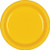 Bulk Round Plastic Plates - 50ct -7 inch Yellow-
