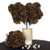 Efavormart 56 Large Chrysanthemum Mums Ballsfor DIY Wedding Bouquets Centerpiece Party Home Decoration - 4 Bushes - Chocolate Brown