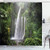 Ambesonne Waterfall Shower Curtain Exotic Rainforest with Waterfall in Indonesia Tropical Trees Adventure Picture Cloth Fabric Bathroom Decor Set with Hooks 70 inch Long White Green