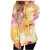 Women Tie Dye Sweatshirt Long Sleeve Casual Drawstring Pullover Hoodie Tops with Pocket Casual Hooded Sweatshirt Yellow
