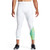 Mission X Wade Collection Mens Compression 3/4 Tights Maze Aqua Yellow/White XX-Large