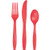 Creative Converting 288-Count Touch of Color Plastic Cutlery Assortment Coral
