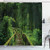 Ambesonne Jungle Shower Curtain Freshness Tropical Thailand Forest with Wooden Bridge Foliage Meditation Calm Landscape Cloth Fabric Bathroom Decor Set with Hooks 75 inch Long Green