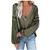 HHoo88 Womens V Neck Patchwork Blouse Casual Loose Shirt Tops Deep V Long Sleeve Shirts Tops Loose Tunic Blouses Green