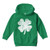 Distressed Four Leaf Clover - Luck Irish Toddler/Youth Fleece Hoodie -Kelly Medium -Youth-- Distressed Four Leaf Clover - Luck Irish Toddler/Youth Fleece Hoodie -Kelly Medium -Youth--