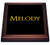 3dRose Melody favored female name in the USA. Yellow on black charm - Trivets -trv_340126_1-
