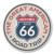 The Great American Road Trip Route 66 Aluminum Sign - 12 inch Circle