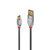 LINDY 36633 USB 2.0 Type A to Mini-B Cable Cromo Line - Grey 3m