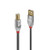 LINDY 36643 USB 2.0 Type A to B Cable Cromo Line - Grey 3m