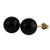 10mm Genuine Black Onyx Gemstone Bead / Ball / Sphere 14k Yellow Gold Filled GF Ear Stud Earrings Pair