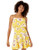 BB Dakota Womens Island time Printed Bubble Crepe Dress sunglow yellow 8