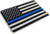 PVC 2x3 Tactical Police Law Enforcement Thin Blue Line United States Flag Hook/Loop Patch