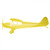 RDW Metallic Side View Piper J3 Cub Airplane Sticker Plane - Gold