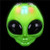Rhode Island Novelty 8 Inch Light-Up Flip Green Alien Mask One Per Order