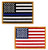 Antourage 2-Pack Thin Blue Line American Flag Tactical Patch - USA Flag Embroidered Tactical Patch - US Flag Hook and Loop Morale Emblem Patches