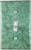 Aqua Green Damask Single Decorative Single Toggle Light Switch Plate Cover