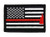 Firefighter Axe US Flag Thin Red Line Hook and Loop Morale Patch United States