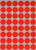 Neon Red Dots Stickers ~ 5/8 inch - Color Coding Labels 17mm - 480 Pack by Royal Green