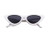 Sunglasses for kidsFOURCHEN Bold Retro Oval Mod Thick Frame Sunglasses Round Lens Clout Goggles -cat eye white-