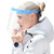 10pcs Safety Face Shield mask Full Face Protection with Anti-Fog Coating Lightweight Adjustable Hat Shield for Anti-Saliva-Windproof-Dustproof