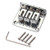 Adjustable 3 String Guitar Hard-tail Tailpiece Bridge for Cigar Box Electric Guitar Parts Guitar Replacement Chrome