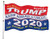 Homissor President Donald Trump 2020 Flag 3x5- Keep America Great MAGA Flag Indoors Outdoors Banner with Grommets