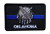 Oklahoma State Thin Blue Line Tactical Patch -Hook Fastener -3.0 X 2.0 - OP4-