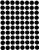 Royal Green Color Coding Labels Half Inch Rounds 1/2inch -13mm- Black Sticker Dots - 1200 Pack