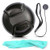 Front Center Pinch Lens Cap Cover Protector  Plus Cap Keeper  Plus Cleaning Cloth for Sigma 17-70mm F2.8-4 DC Macro OS HSM Lens
