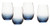 Mikasa Swirl Cobalt Stemless Wine Glass (Set of 4), 16.5 oz