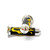 Krator Yellow Skull Motorcycle Rubber Hand Grips 7/8 inch Compatible with Suzuki GSXR 600 750 1000 1300
