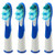 Oral B Sonic Complete Refill Toothbrush Heads- Pack of 4 Generic Oralb Braun Replacement Brush Heads for Sonic Sonic Complete  and  Vitality Sonic Oral-B Electric Base by Pearl Enterprises