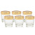 Lorren Home Trends 9439 Double Old Fashion Melania Collection Glass, Set of 6, Amber