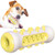 GIFZES Dog Toothbrush Stick Toys Dental Chews Toy Dog Squeaky Toothbrush Chew Toy Squeaky Dental Cleaning Toy for Aggressive Chewers Brushing Stick for Small Medium Dogs Pets -Grey Yellow-