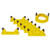 Designware Pokemon Pikachu Party Headbands 8 Pack Yellow