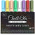 Chalkboard Chalk Markers - Pack of 8 Classic Earth color pens - For Blackboards Chalkboard Bistro Window - Erasable Dry Erase Chalk Ink Pen - 6mm Reversible Bullet  and  Chisel Tip