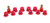 Prothane 14-1003 Red Rear Spring Eye and Shackle Bushing Kit